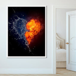 Fire and Water Love - NicheCanvas