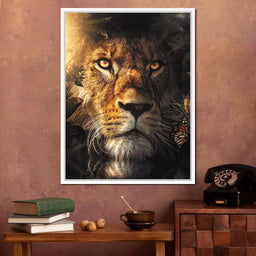 Lion Hiding - Zenzdesign - NicheCanvas