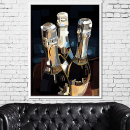 Champagne Bottles - NicheCanvas