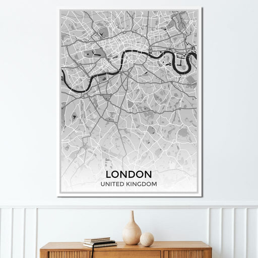Map of London, UK Canvas Print