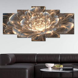 Golden Rays Fractal Flower