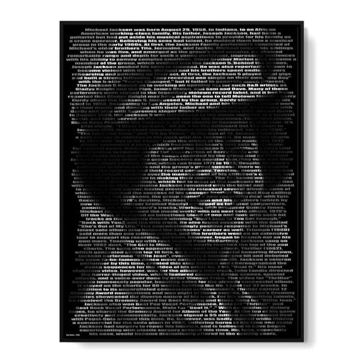 Michael Jackson's Biography Tribute - Ben Heine Canvas Print
