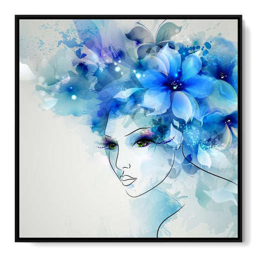 Woman with Floral Hat Canvas Print