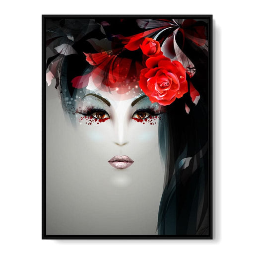 Geisha Portrait Canvas Print