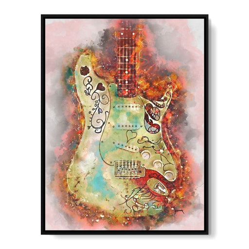 Jimi Hendrix's Guitar - Abraham Szomor Canvas Print