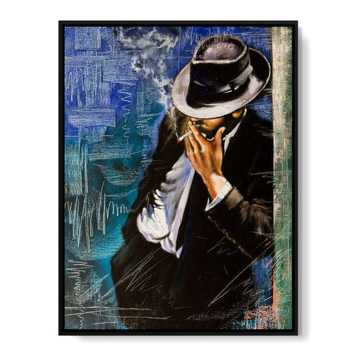 Smoking Man Canvas Print