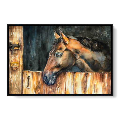 Horse in the Stable Canvas Print