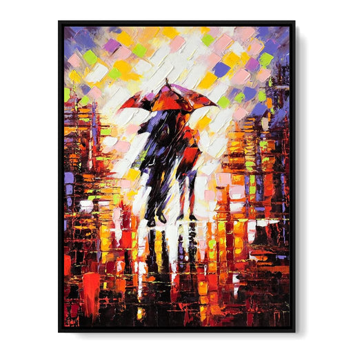 Enamoured Under The Umbrella Canvas Print