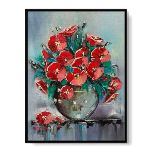 Vase with Poppies Canvas Print
