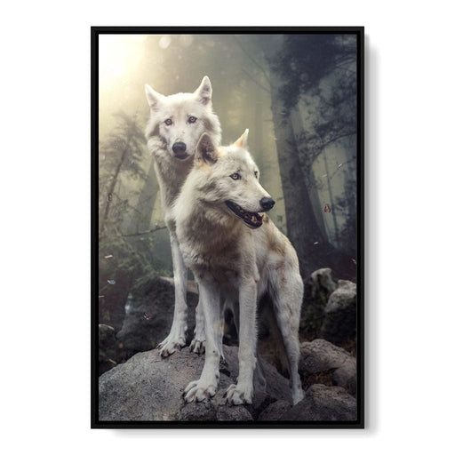 Double Wolves - Zenzdesign Canvas Print