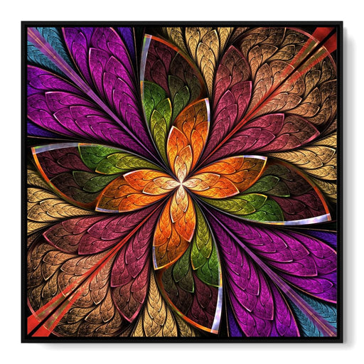 Fractal Flower in Multicolors Canvas Print