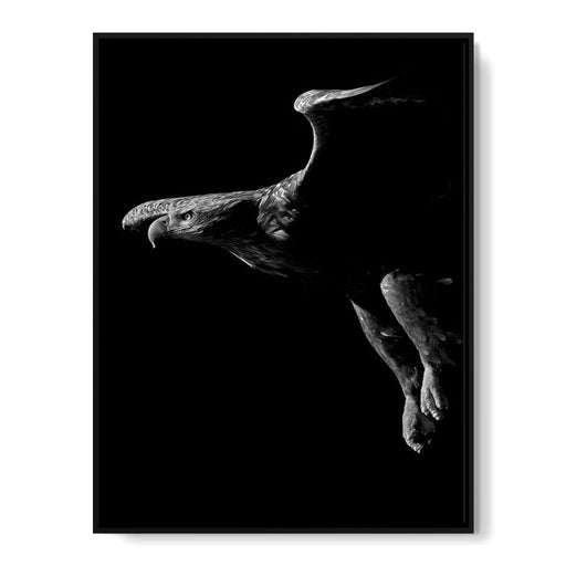 Black and White Eagle Canvas Print