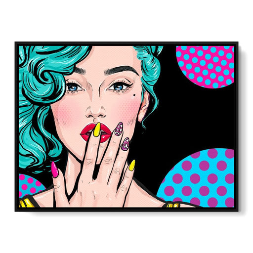 Pop Art Lady Canvas Print