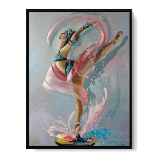 Ballet Dancer Artist Palette Canvas Print