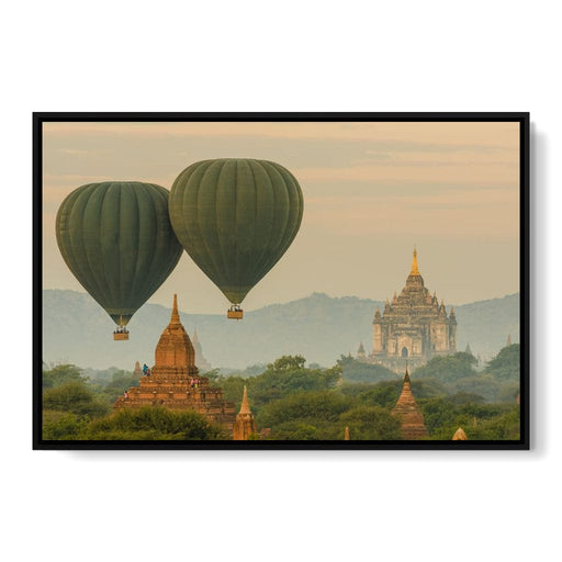 Hot Air Balloon over The Ancient Temples of Bagan Canvas Print