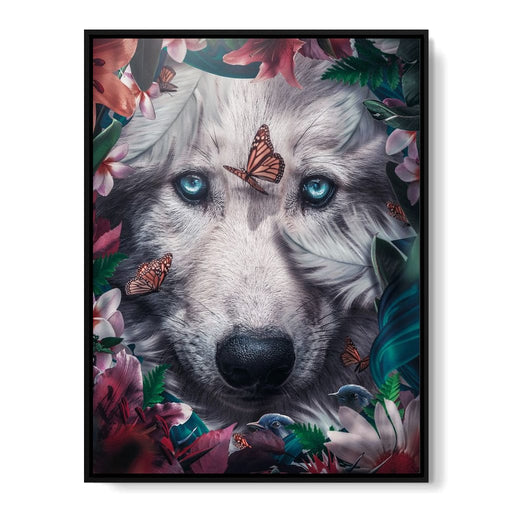Floral Wolf - Zenzdesign Canvas Print