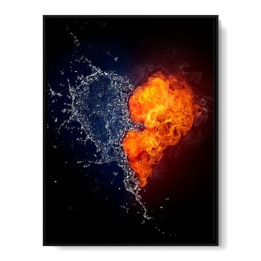 Fire and Water Love Canvas Print