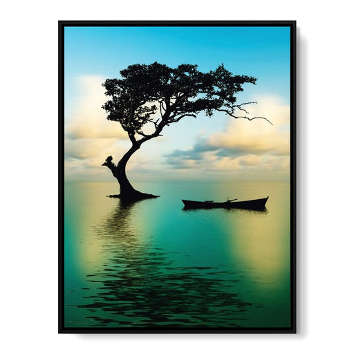 Cyan Tree Canvas Print