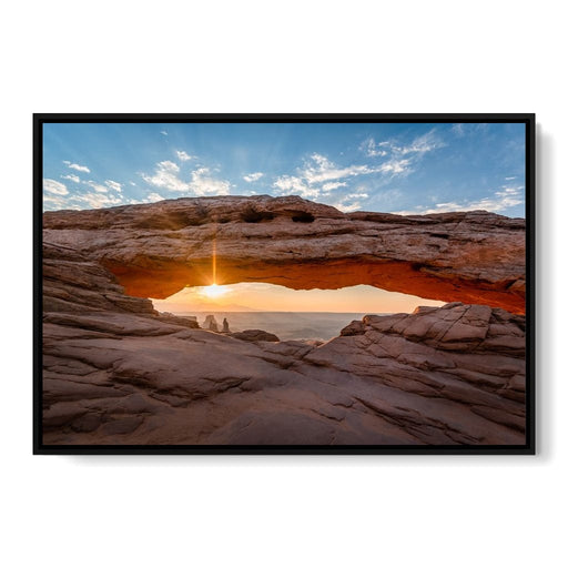 Mesa Arch Sunrise - Lucas Moore - Canvas Print - stunning 5 panel wall art of the mesa arch covering the sunrise - this beautiful canvas painting will draw eyes to your guests | NicheCanvas