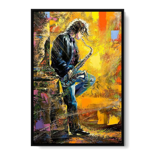 Man With Saxophone Canvas Print