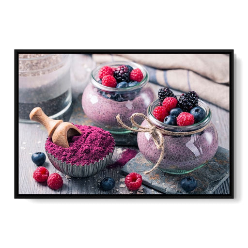 Chia Seeds & Acai Pudding Canvas Print