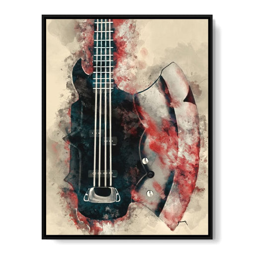 The Demon's Axe Bass Guitar - Abraham Szomor Canvas Print