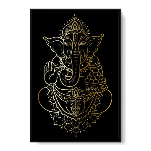 Golden Ganesha Canvas Print