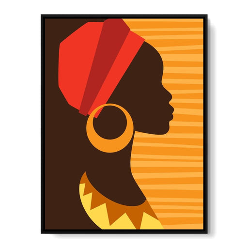 African Woman Profile Canvas Print
