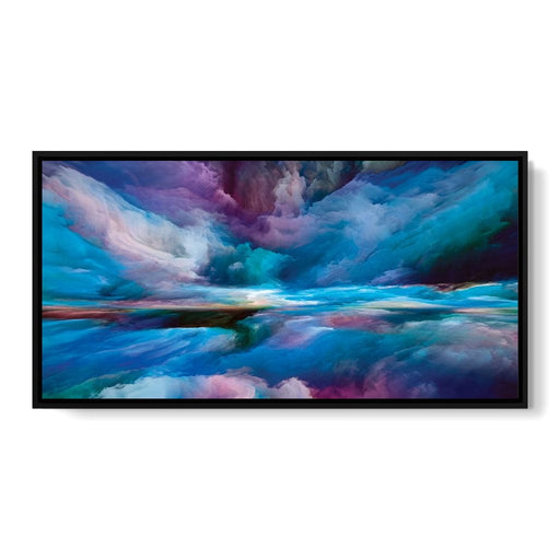 Blue Escape - Canvas Print - stunning 5 panel colorful wall art - this watercolor painting will surely draw attention to your guests | NicheCanvas