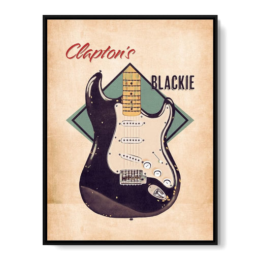 Eric Clapton's Blackie Guitar Retro - Abraham Szomor Canvas Print