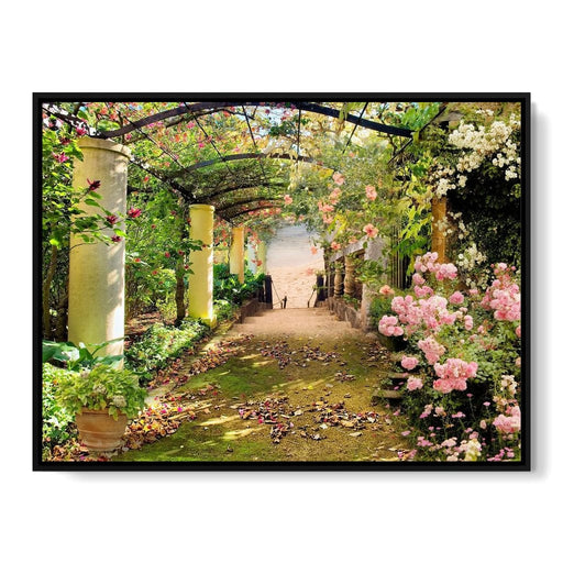 Floral Walkway Canvas Print