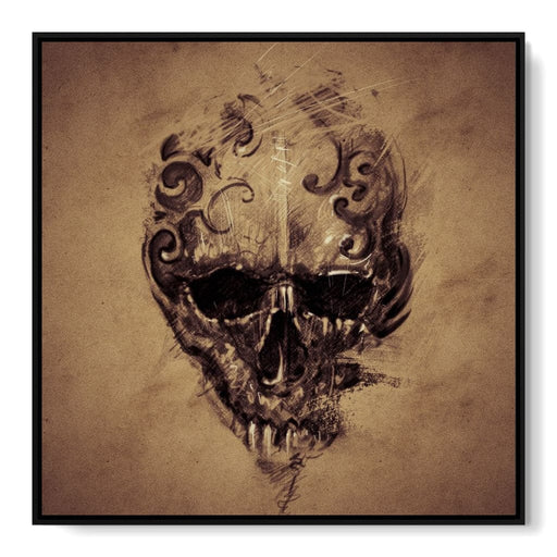 Skull Sketch Canvas Print