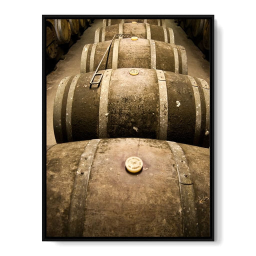 Rusted Wine Barrels Canvas Print