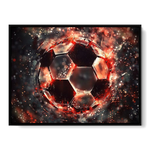 Burning Soccer Ball Canvas Print