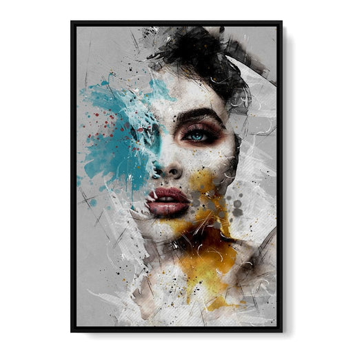 Mixart Female Portrait - Johanjjf Canvas Print
