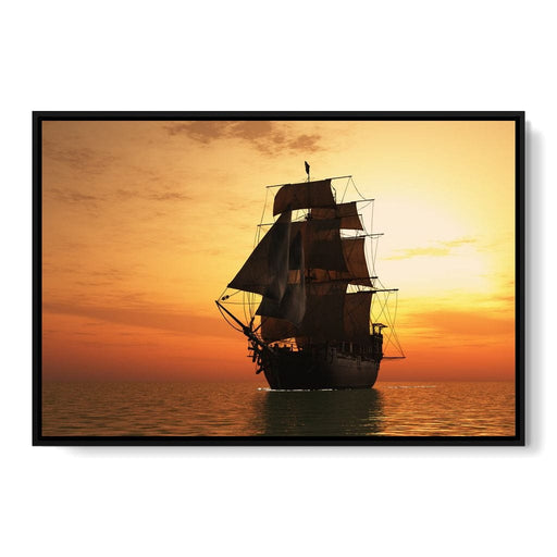 Old Ship At Sea Canvas Print
