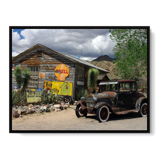 Old Car by Route 66 Canvas Print