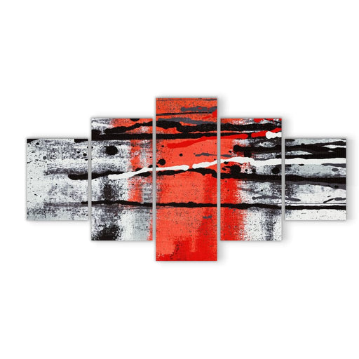 Red & Black Abstract Art Canvas Print