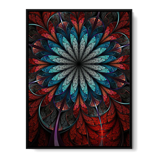 Red Shade Fractal Flower Canvas Print