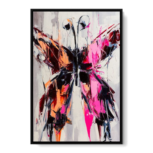 Orange & Pink Butterfly Canvas Print