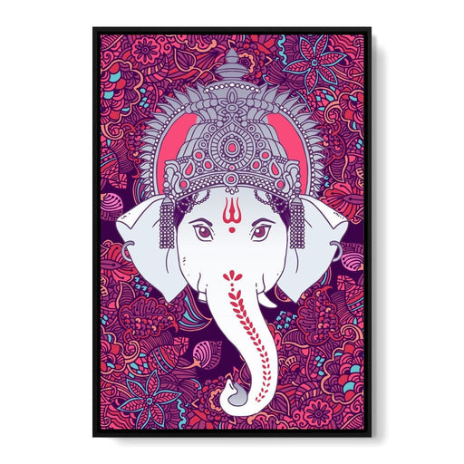 Hindu Lord Ganesha in Pink Canvas Print