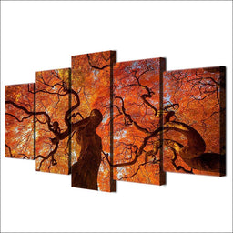 Tree Canopy Multi Panel Canvas Wall Art - NicheCanvas