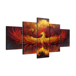 The Phoenix Multi Panel Canvas Wall Art - NicheCanvas