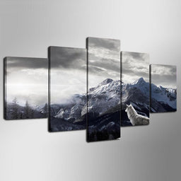 The King Of The Mountain Multi Panel Canvas Wall Art - NicheCanvas