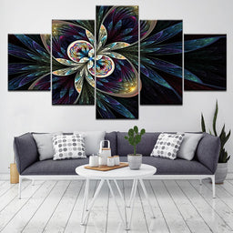 Symmetrical Digital Flower | NicheCanvas