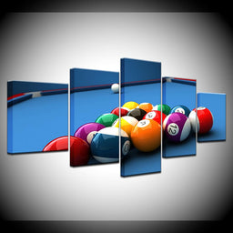 Billiard Table Canvas Set Multi Panel Canvas Wall Art - NicheCanvas