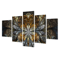 Digital Yellow Fractal Flower