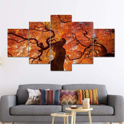Tree Canopy Multi Panel Canvas Wall Art - NicheCanvas