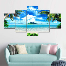 Relaxing View Multi Panel Canvas Wall Art - NicheCanvas