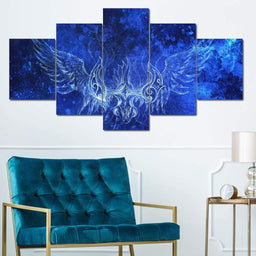 Ornamental Phoenix Multi Panel Canvas Wall Art - NicheCanvas